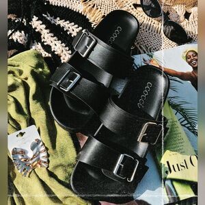 🆕️The Josephine// Black double buckle slide